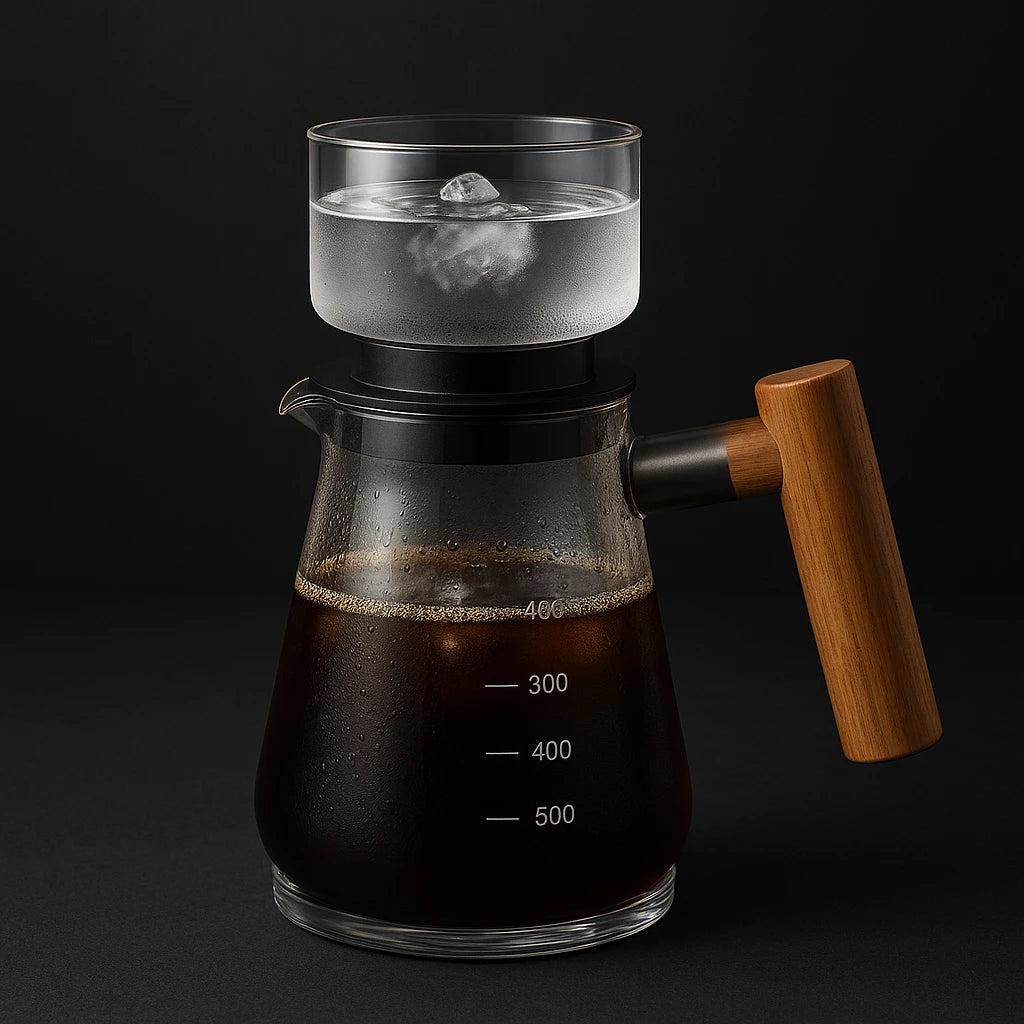 Coffee Ice Dropping Pot Glass Household Filter Cold Extract Pot Cold Brew Coffee Pot Small Drip Filter Ice Brewing Pot Suit